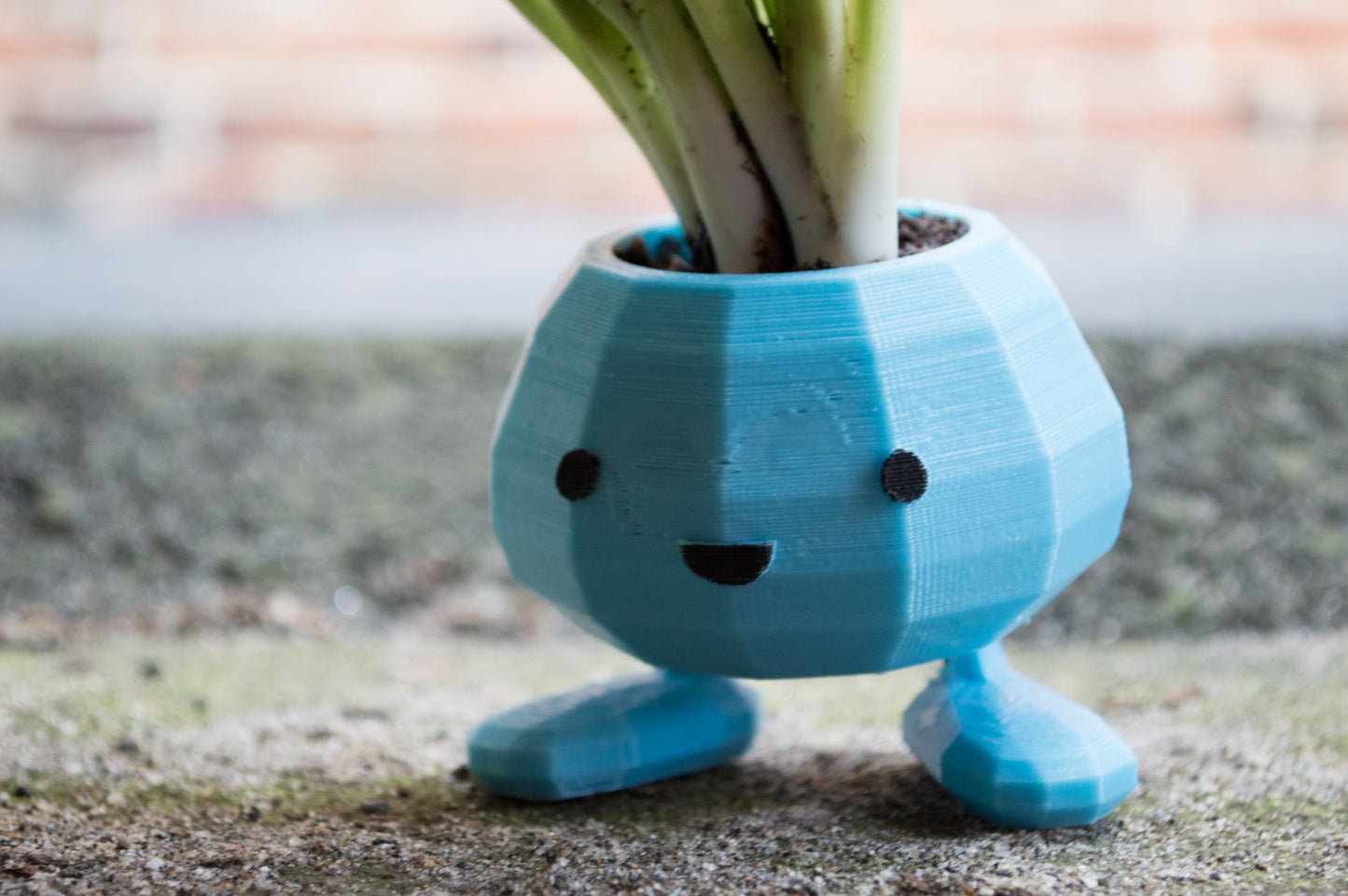 3D printed Oddish Planter, Eco-Friendly Bio-Based Material, Planter Pot